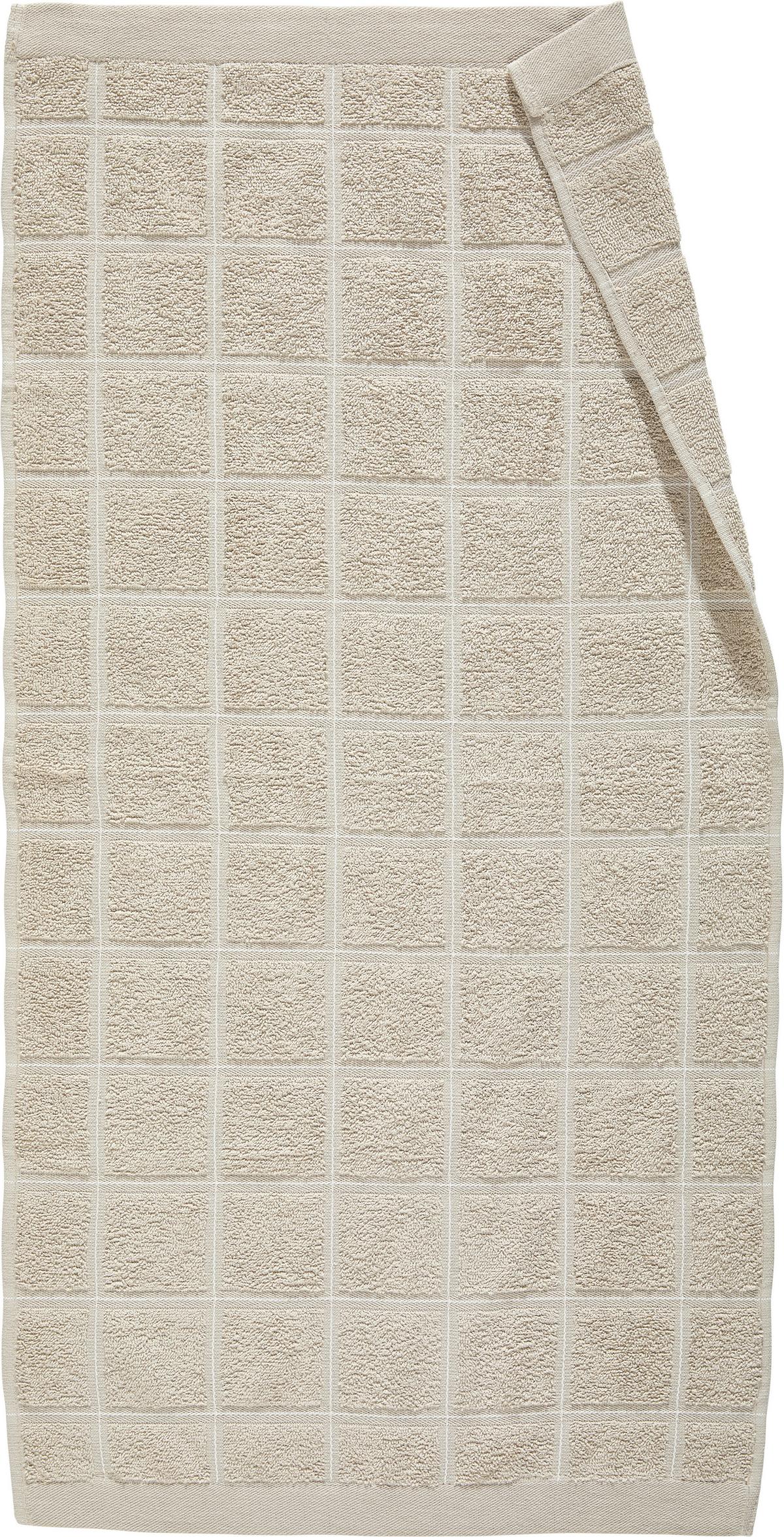 ZESTAW RĘCZNIKÓW FROTTE CHECK - greige, tkanina - Esposa