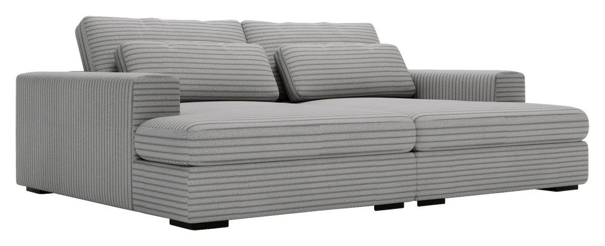 SOFA BIG LEILA -EXKLUSIV- - czarny/szary, Design, tkanina (218/80/158cm) - home24