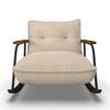 GUNGFÅTÖLJ INES - beige/svart, Modern, metall/trä (89/77/94cm) - Bessagi Home