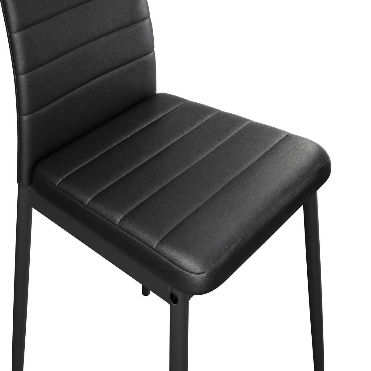 Stol Franzi, Črna, Videz Usnja - črna, Konvencionalno, kovina/tekstil (42/95/51cm) - Mömax