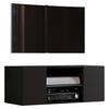Lowboard Jusa ca. 95x40x36 cm Schwarz - Schwarz/Alufarben, MODERN, Glas/Holzwerkstoff (95/40/36cm) - MID.YOU