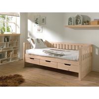 Stauraumbett Holz Fritz ca. 90x200 cm Kiefer - Kieferfarben, MODERN, Holz/Holzwerkstoff (90/200cm) - MID.YOU
