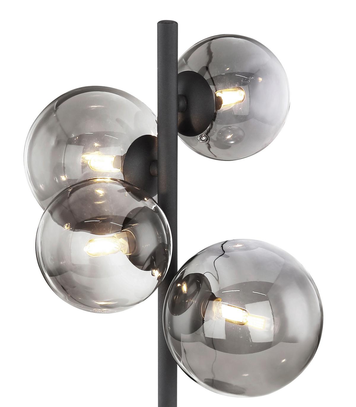 LAMPA STOŁOWA LED VILLA - czarny, Design, metal/szkło (28/24/48cm) - Dieter Knoll