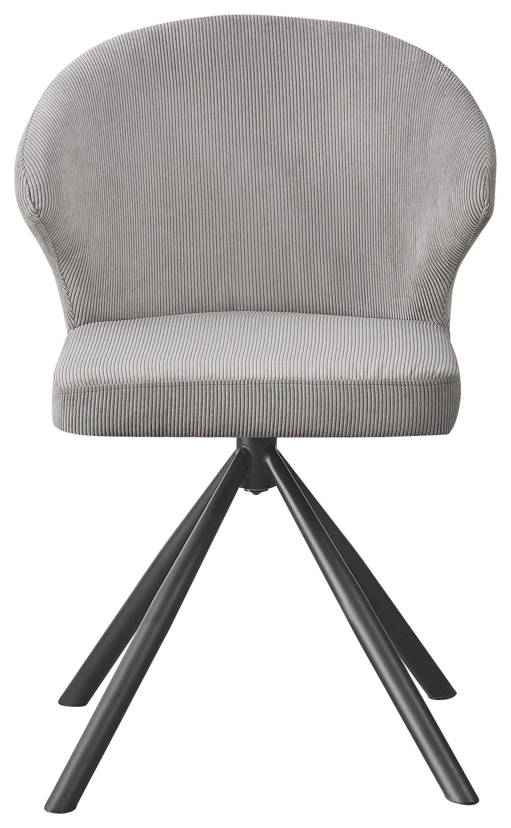 STOL JANA -BASED- - ljusgrå/grå, Lifestyle, metall/textil (55/82/58cm) - Based