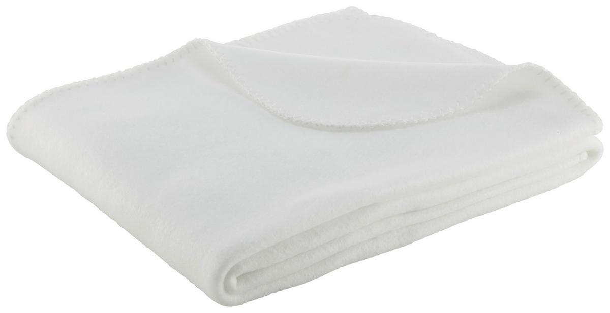 Pătură fleece Bea, cca. 130x160cm - alb, textil (130/160cm) - Best Price