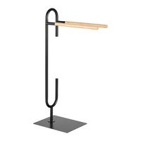 Handtuchhalter Elvis Naturfarben/Schwarz - Schwarz/Naturfarben, MODERN, Holz/Metall (48/81/24cm) - Mömax