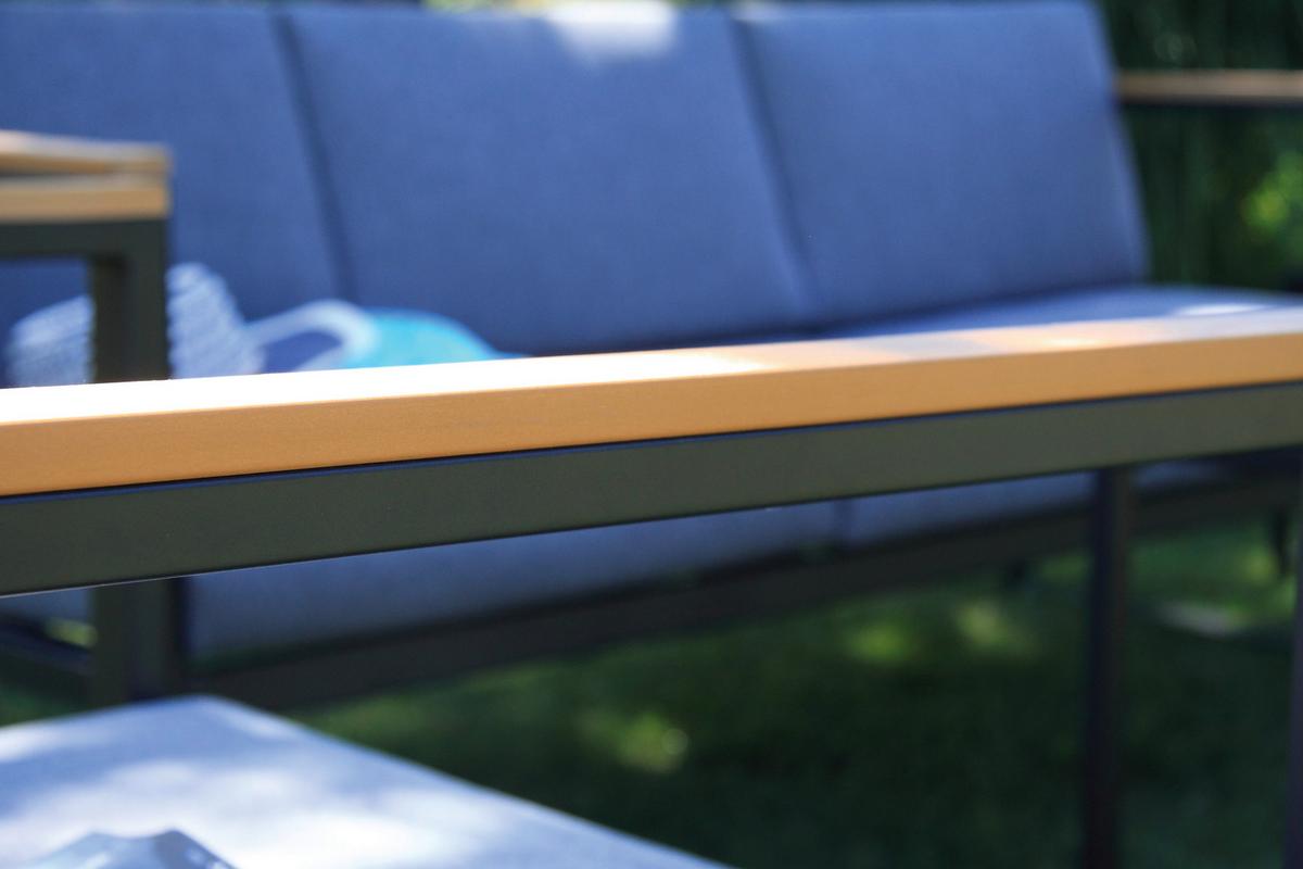 Loungegarnitur Space 5-tlg. Anthrazit - Anthrazit, Basics, Textil/Metall - Acamp