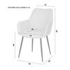 STOL MED ARMSTÖD ELENA -TOP- - beige/svart, Modern, metall/trä (57/85/60cm) - Mömax