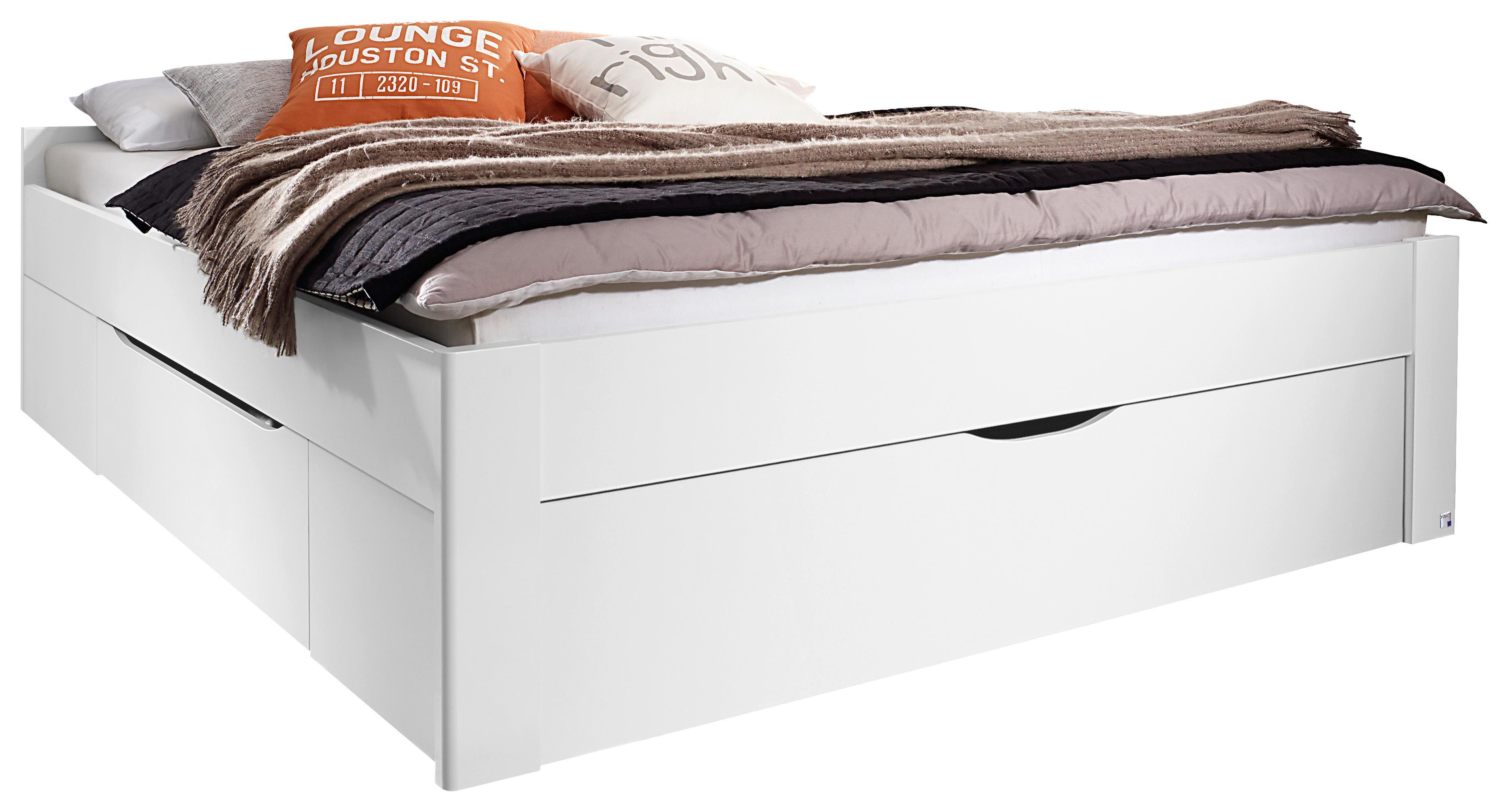 Postelja S Predalom Scala, Bela - bela, Moderno, leseni material (180/200cm) - Rauch Möbel