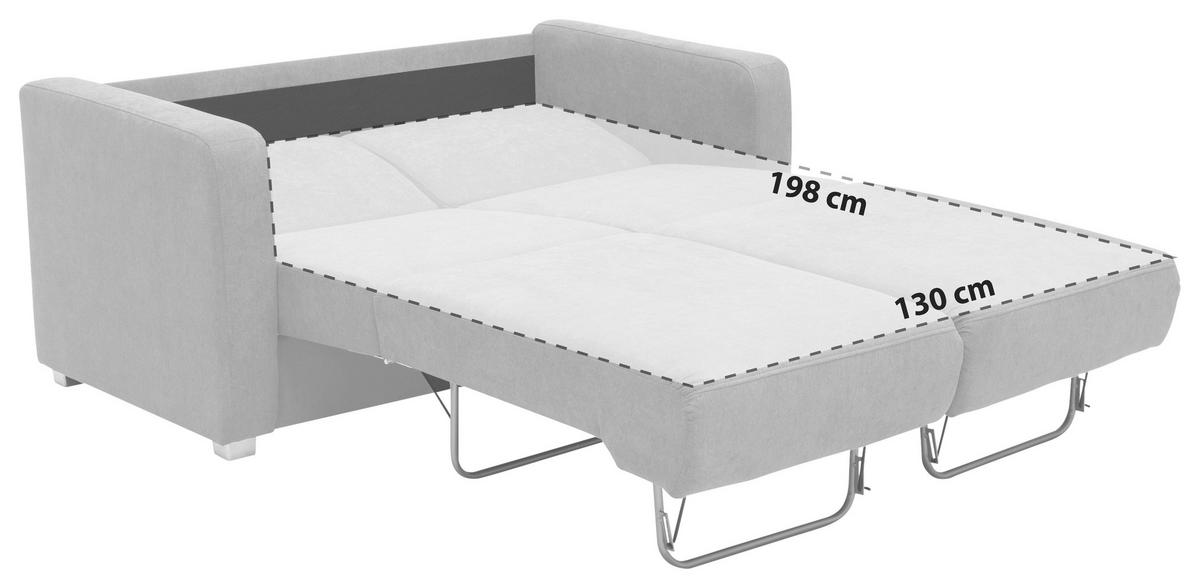 Schlafsofa Mia Anthrazit Mikrofaser - Chromfarben/Anthrazit, Basics, Kunststoff/Textil (159/88/87cm) - Livetastic