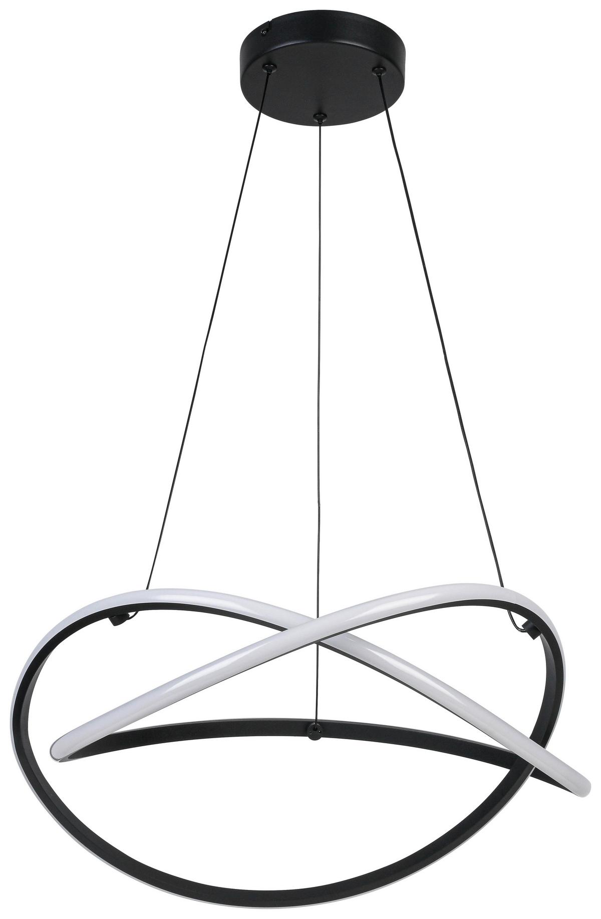 LAMPA WISZĄCA TESSA - czarny/biały, Trend, tworzywo sztuczne/metal (47/120cm) - Collet's Monde