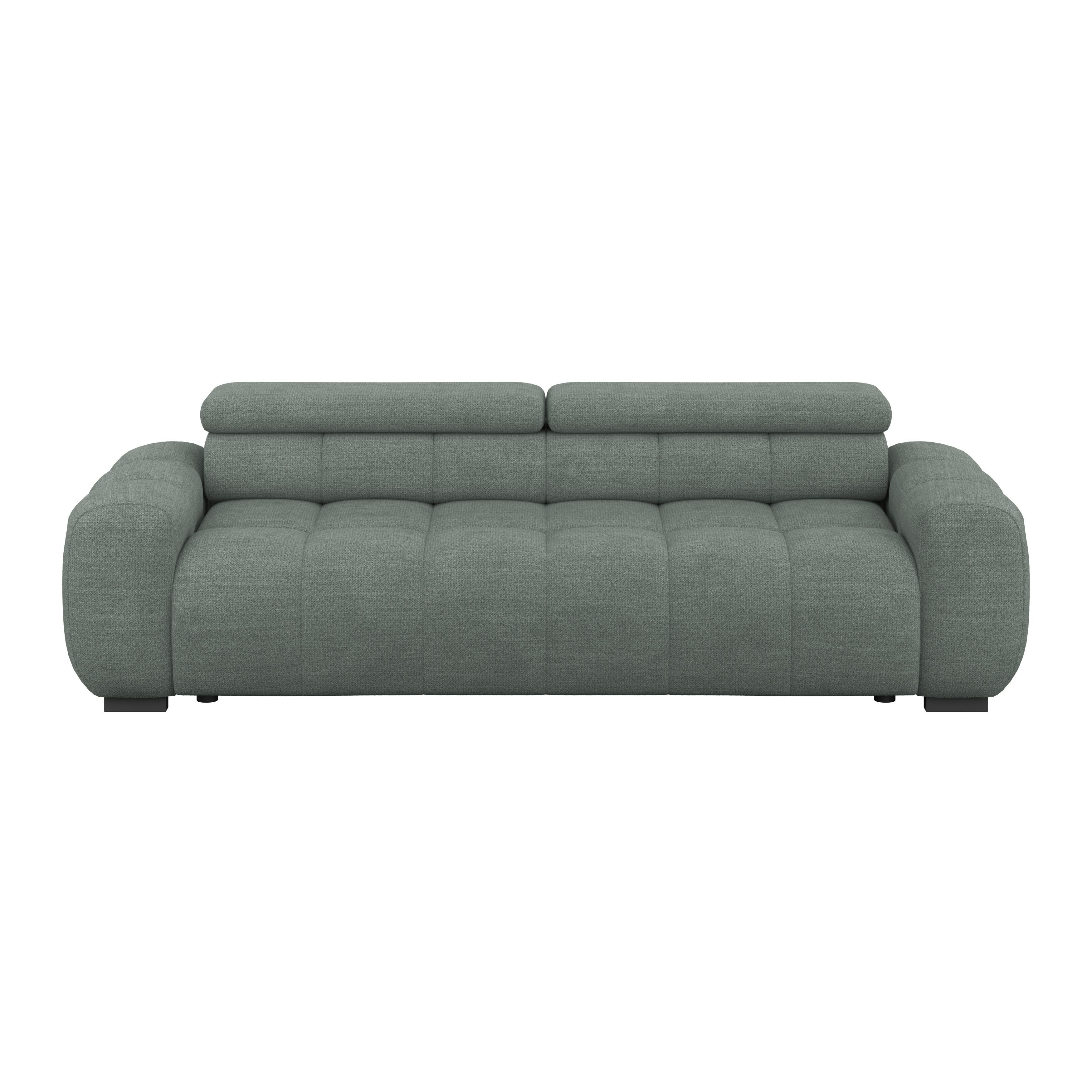 Velika Sofa Bull - zelena/crna, Trend, tekstil/plastika (248/77-97/108cm) - Luca Bessoni