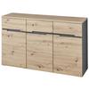 Sideboard Memphis Eiche Artisan - Graphitfarben/Eiche Artisan, Modern, Holzwerkstoff (135/82/38cm) - Mömax