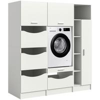 Omara Za Pralni Stroj Free, Bela - bela, Basics, leseni material (166/195/68cm) - MID.YOU