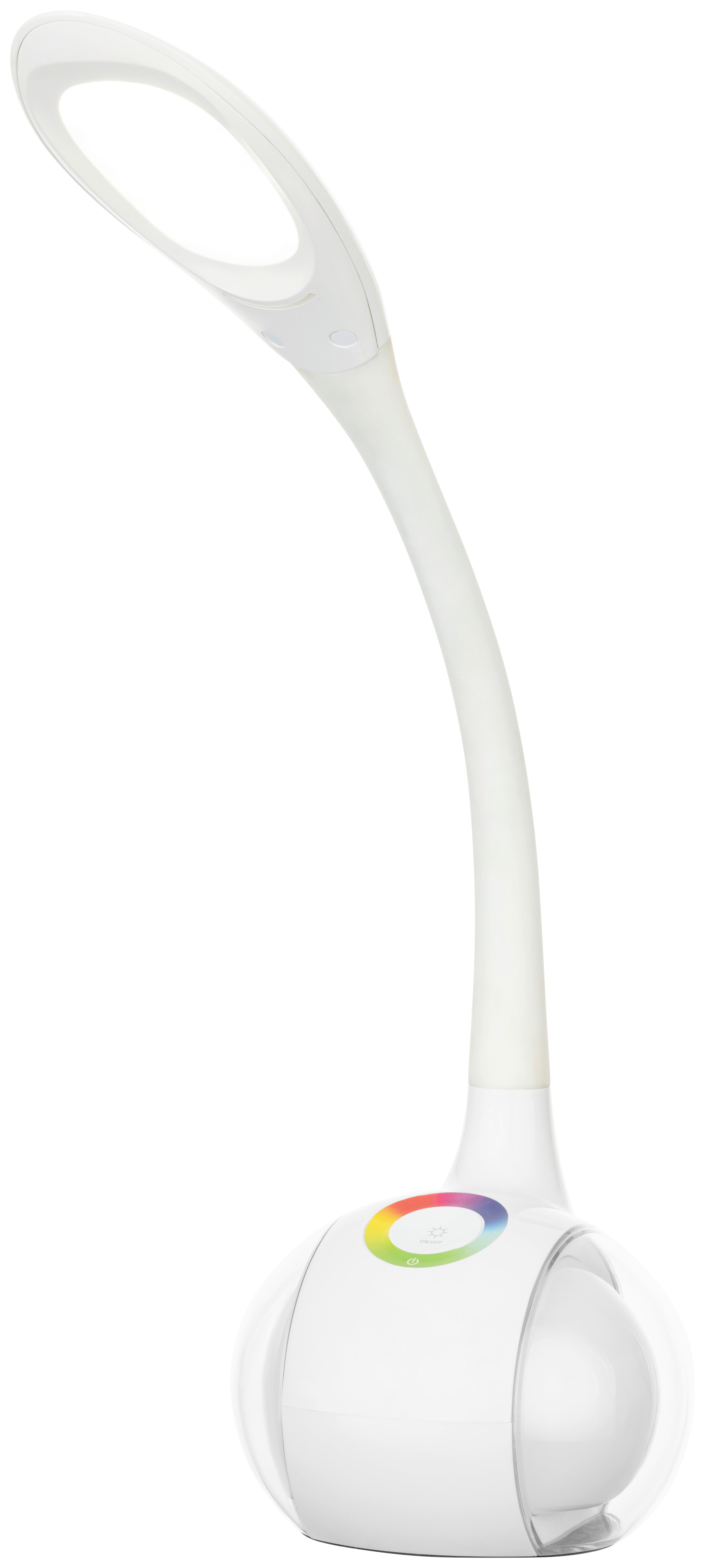 SKRIVBORDSLAMPA NIHAT - vit, Modern, plast (12,5/12,5/34cm) - Mömax