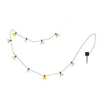 Solarleuchte Lichterkette Schwarz/Transparent - Klar/Pink, Basics, Kunststoff (360/8,5/10cm) - Globo