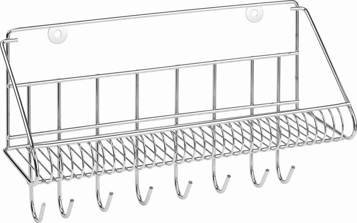Duschkorb KARLA - Chromfarben, Metall (31,5/19,5/10,5cm) - Mömax