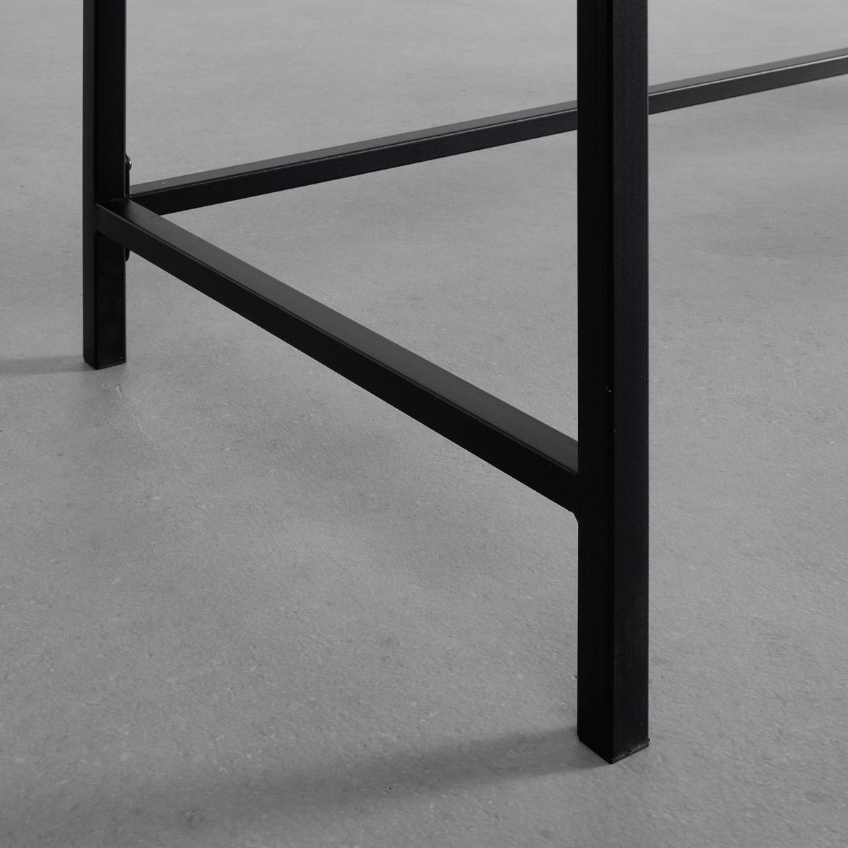 Schreibtisch Cara Walnussfarben MDF ca.120x50 cm - Walnussfarben/Schwarz, MODERN, Metall (120/50/76cm) - Bessagi Home