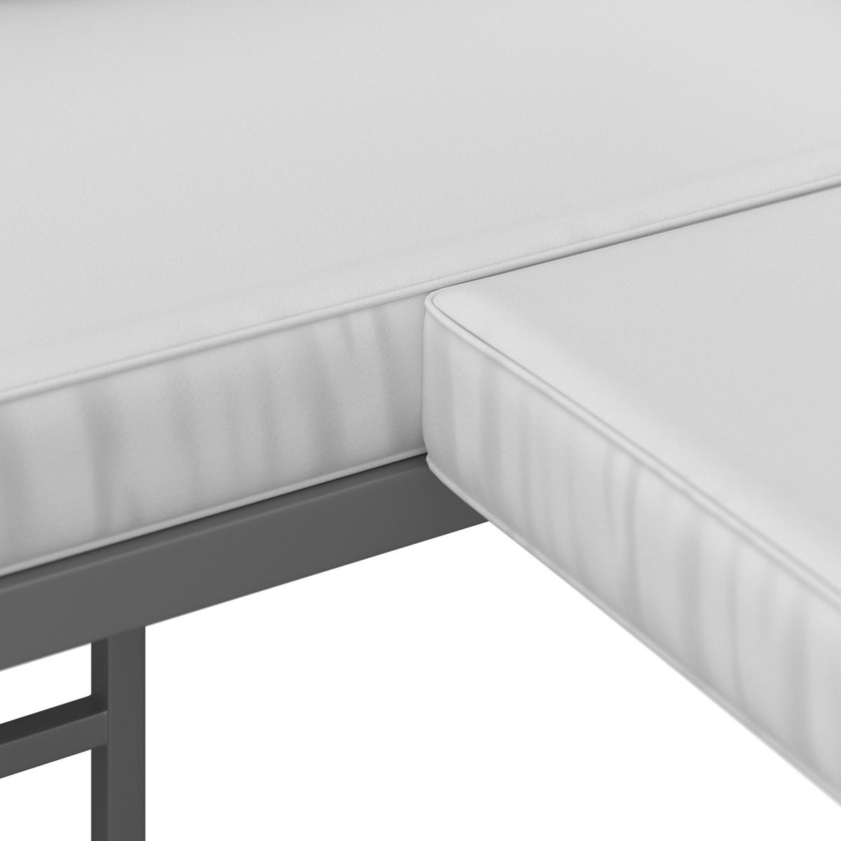 DiningLoungeset Pergolina Weiß Metall/Outdoorstoff +Abdeckung - Schwarz/Weiß, MODERN, Kunststoff/Textil (194/245cm) - Bessagi Garden