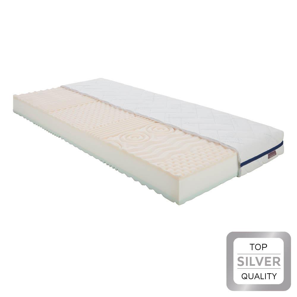 Partnermatratze Algua H3/H4 ca. 180x200cm - Weiss, Textil (180/200cm) - Nadana