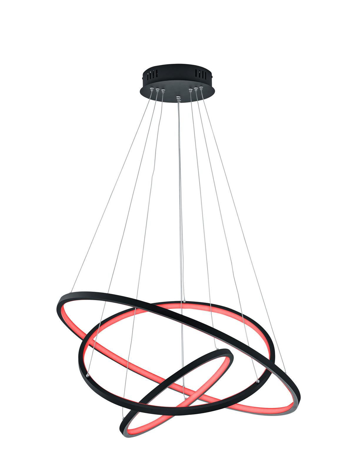 LED-Hängeleuchte Aaron Anthrazit max. 80 Watt - Anthrazit, Basics, Metall (80/150cm) - Trio Leuchten