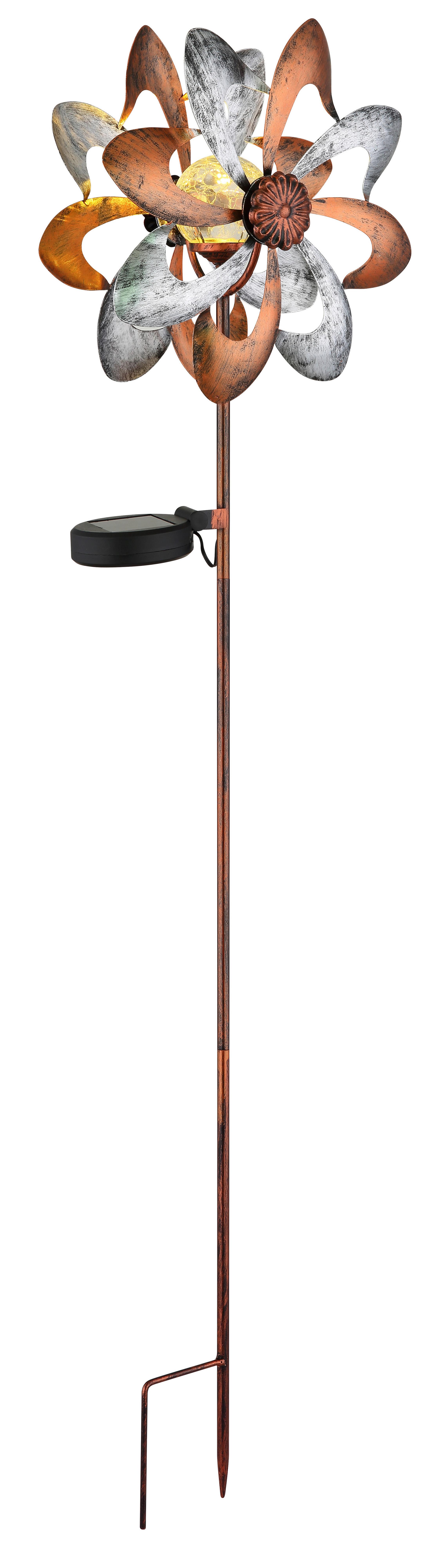 Solarna Svjetiljka Solar - srebrne boje/prozirno, Design, staklo/metal (22/12/92cm) - Globo