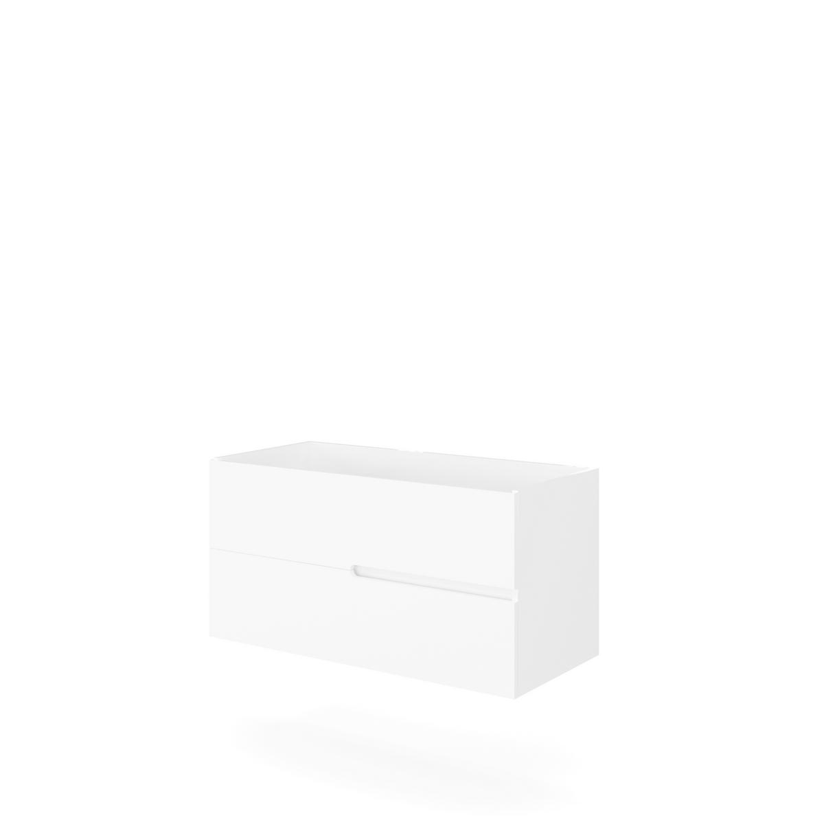 Element Ispod Umivaonika Eva - bijela visoki sjaj/antracit, Moderno, drvni materijal (100/51/46cm)