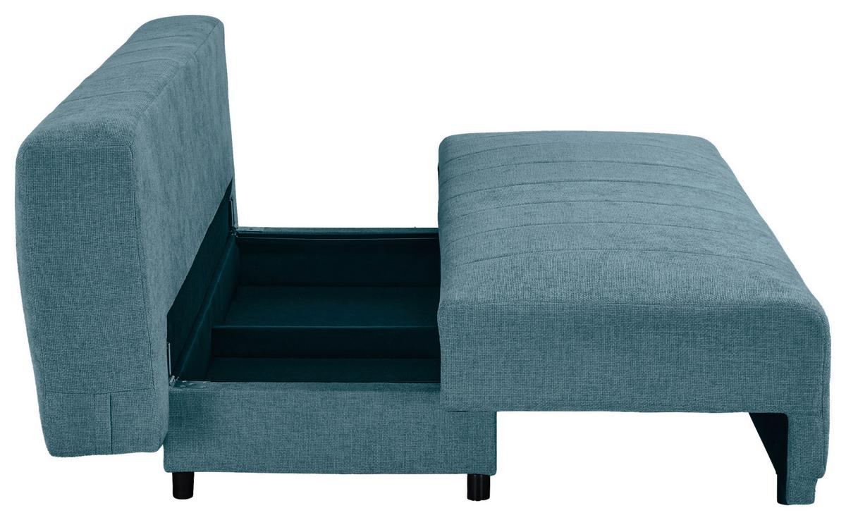 Sofa Daisy - plava/crna, Moderno, drvo/tekstil (194/89/87cm) - Mömax