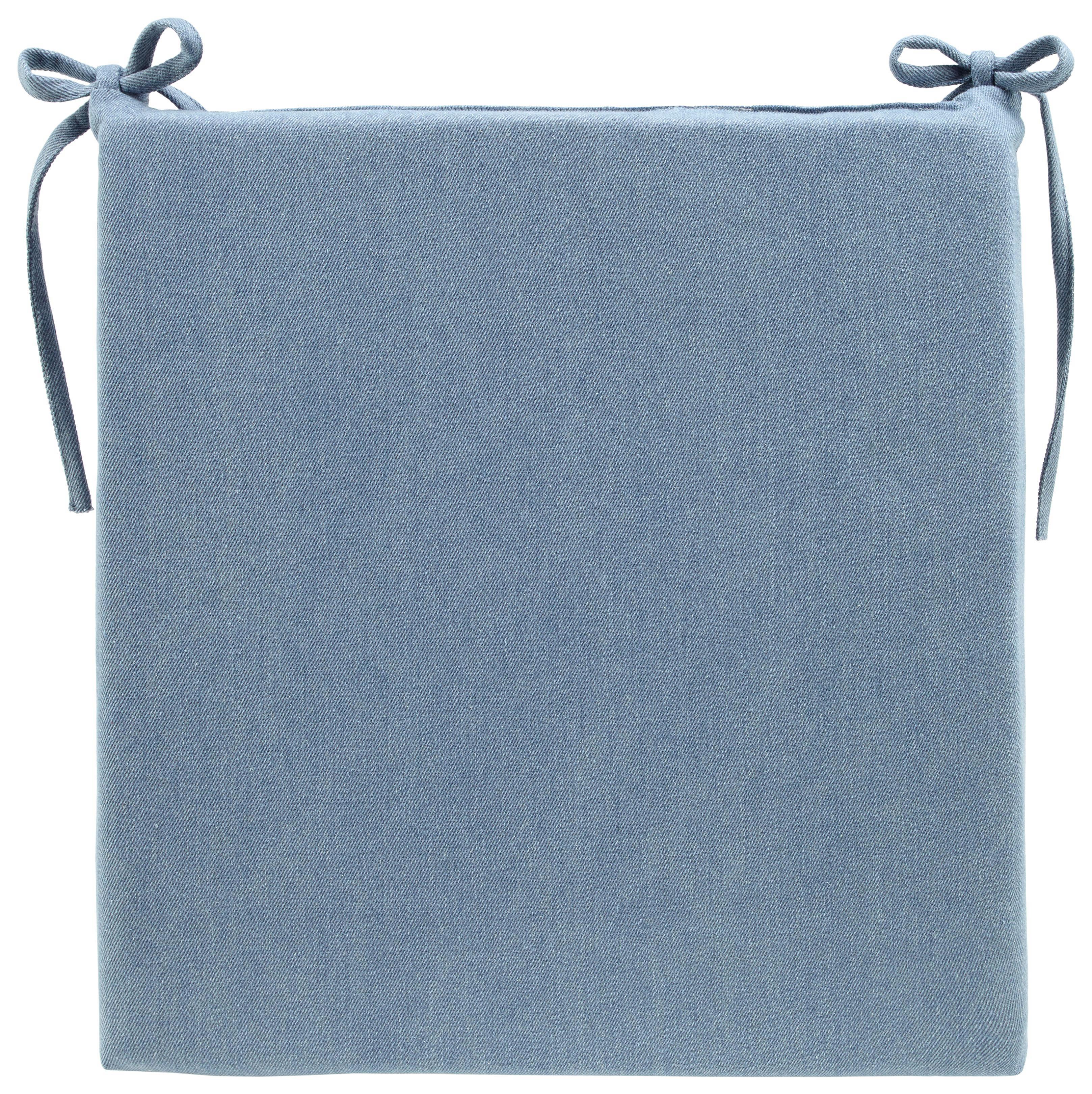 Sitzkissen Tessa Hellblau ca. 42x40cm - Hellblau, MODERN, Textil (42/4/40cm) - Bessagi Home