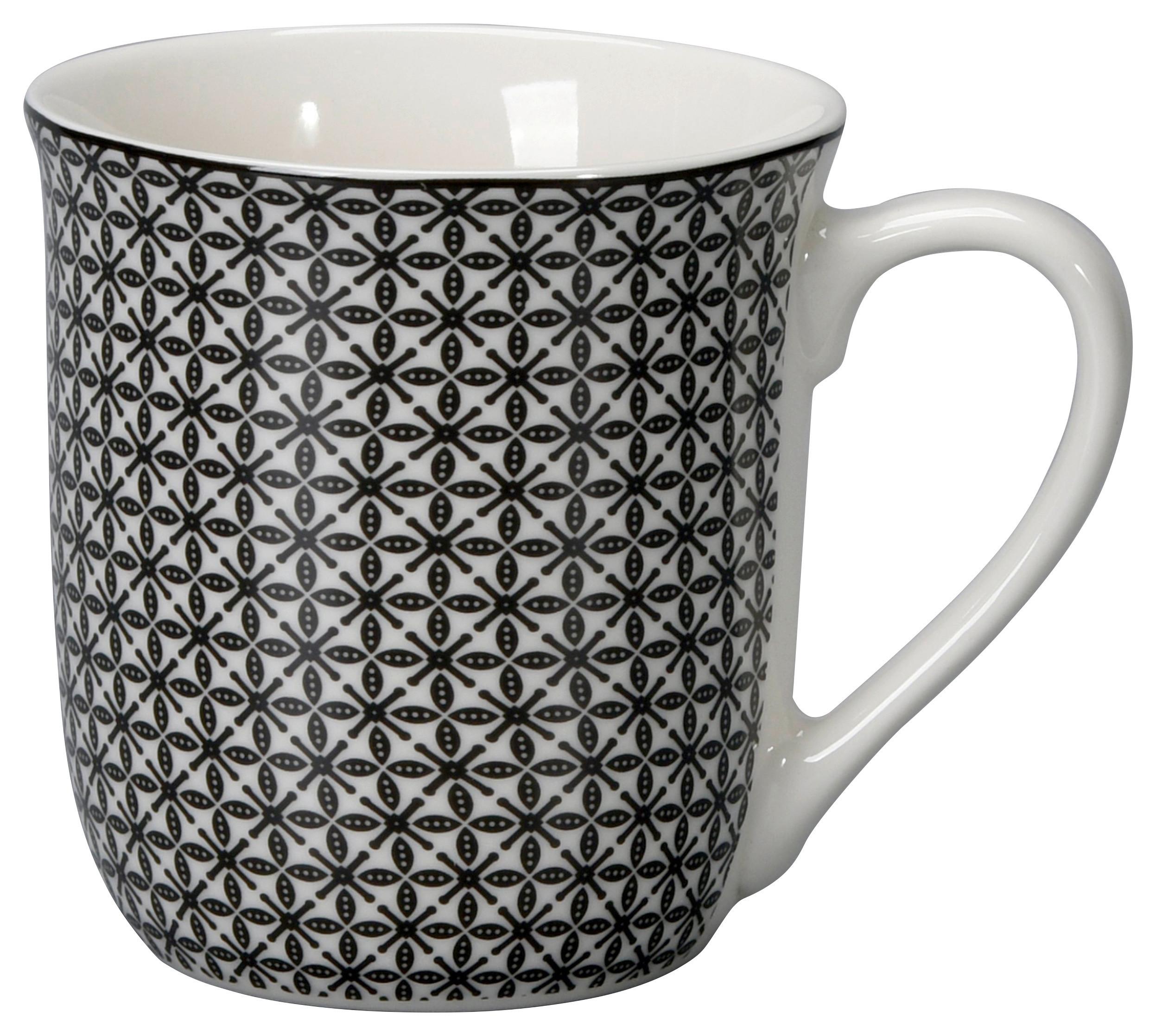 KAFFEMUGG SHIVA - vit/svart, Lifestyle, keramik (8,4/9,2cm) - Mömax