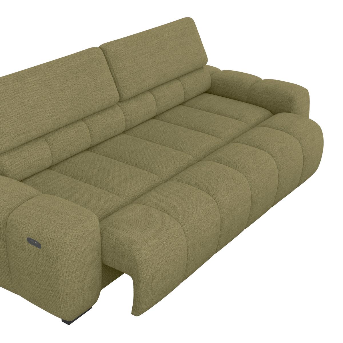 Velika Sofa Bull - tamno zelena/crna, Design, tekstil/plastika (248/77-97/108cm) - Luca Bessoni