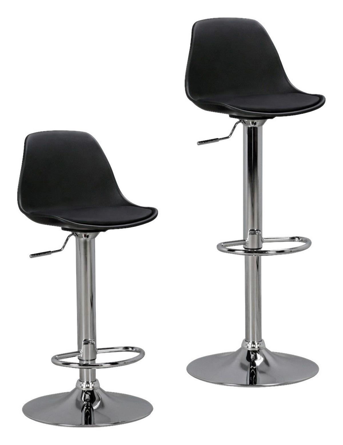 Barski Stol Korsika - barve kroma/črna, Moderno, kovina/umetna masa (40/104/40cm) - MID.YOU