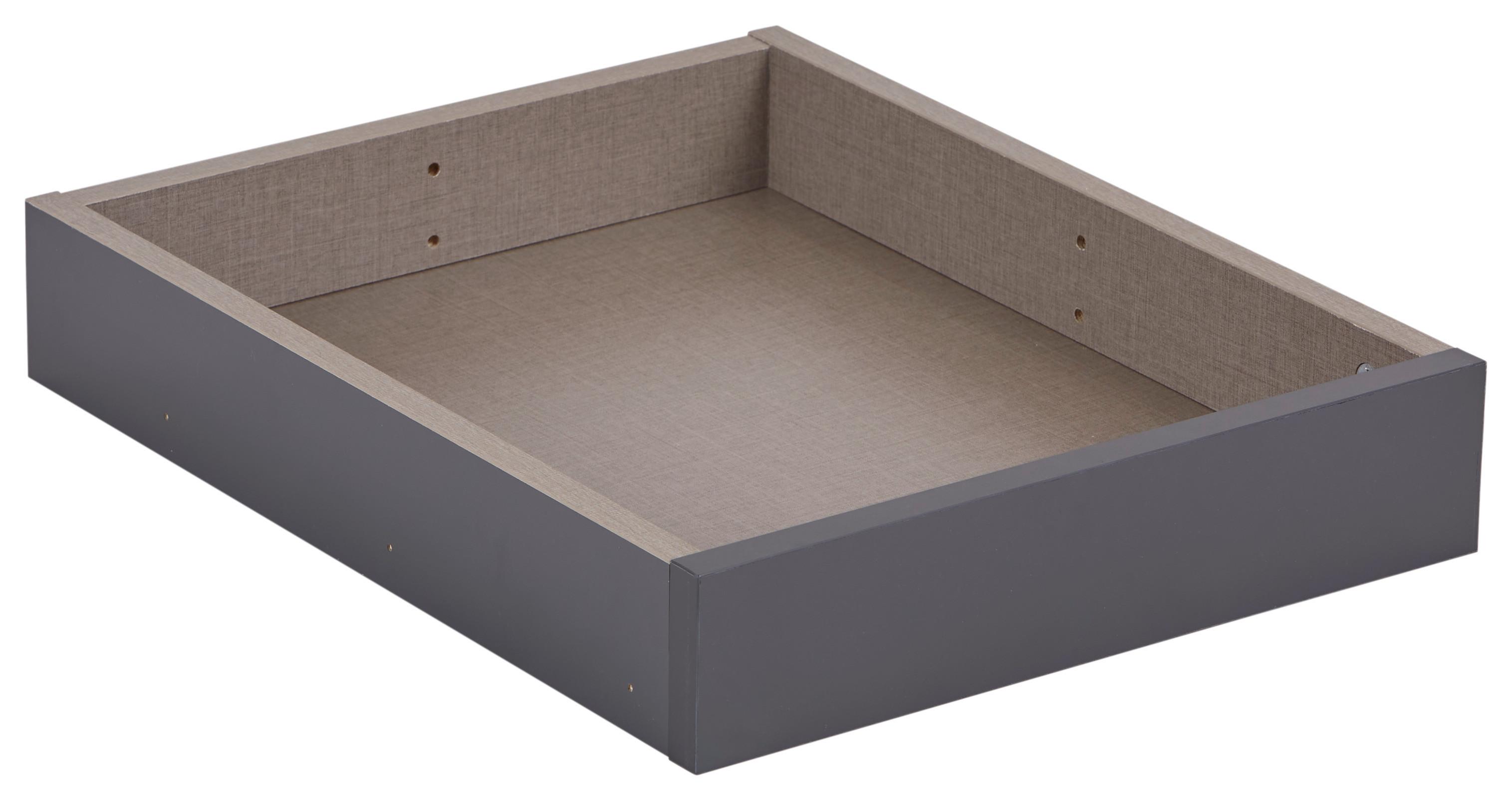 Schublade In Grau - Grau, Modern, Holzwerkstoff (42,4/8/53cm) - Based