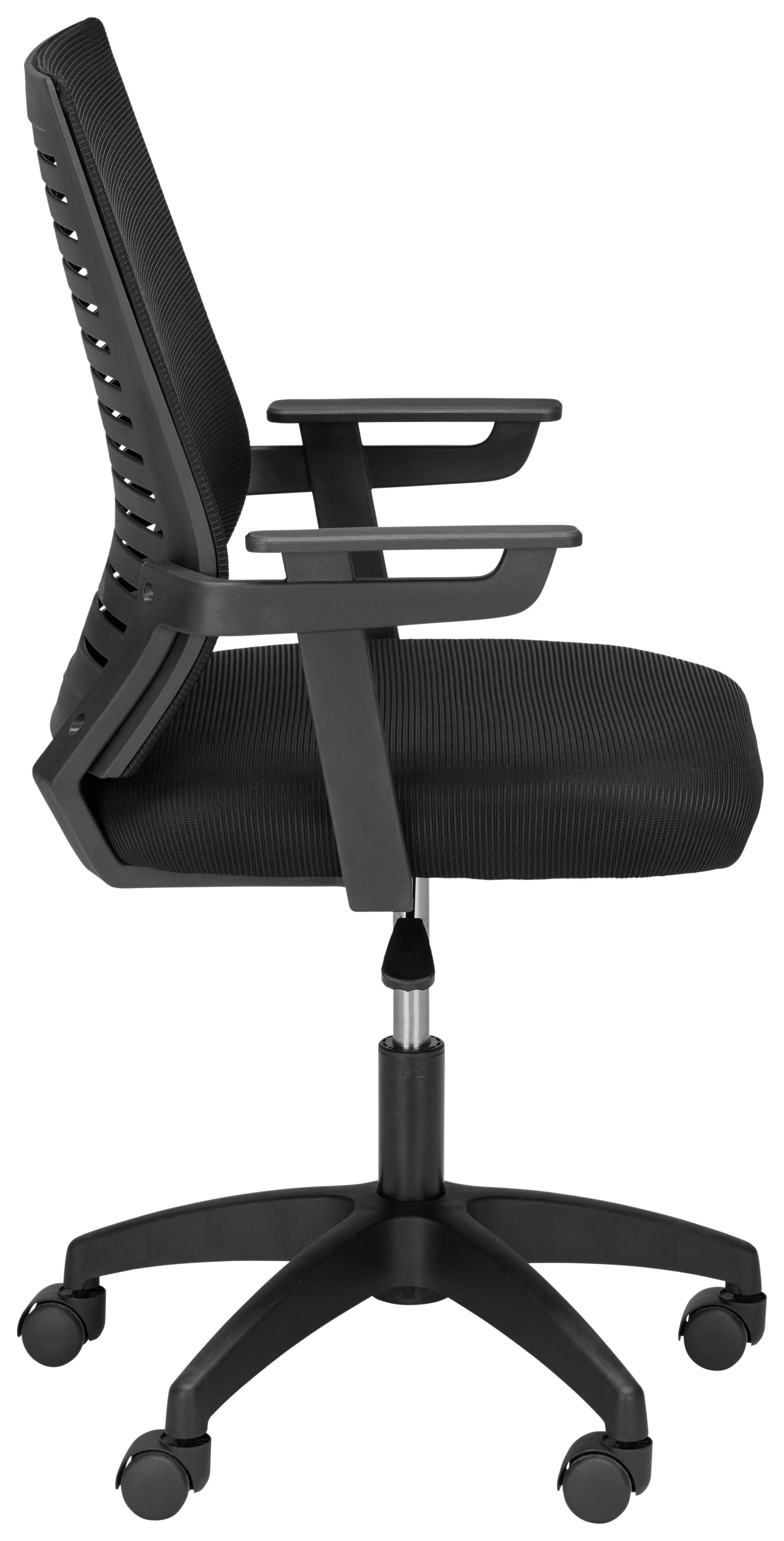 SNURRSTOL ARIANA -EXKLUSIV- - svart, Modern, metall/trämaterial (56/90-100/58cm) - Mömax