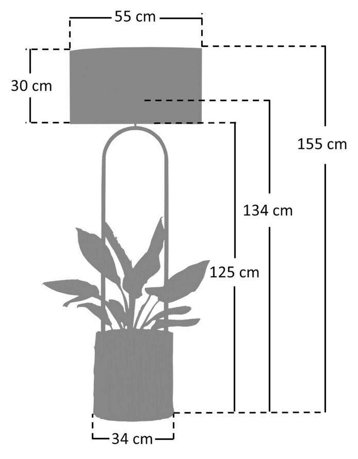 Stoječa Svetilka Driftwood - črna/bela, Design, kovina/tekstil (34/155/34cm) - P & B