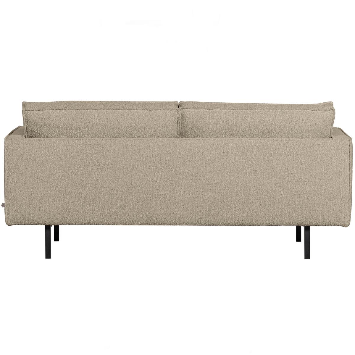 Sofa Rodeo 2,5 Sitzer Beige B: 190cm - Beige/Schwarz, Design, Textil/Metall (190/85/86cm) - Livetastic