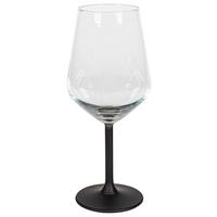 Borospohár Nini - fekete/átlátszó, Modern, Üveg (6,4/22cm) - Premium Living