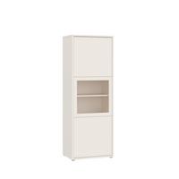 Vitrina Alice, Peščena Barva - siva/peščene barve, Moderno, umetna masa/steklo (64,8/179,1/44cm) - Carryhome