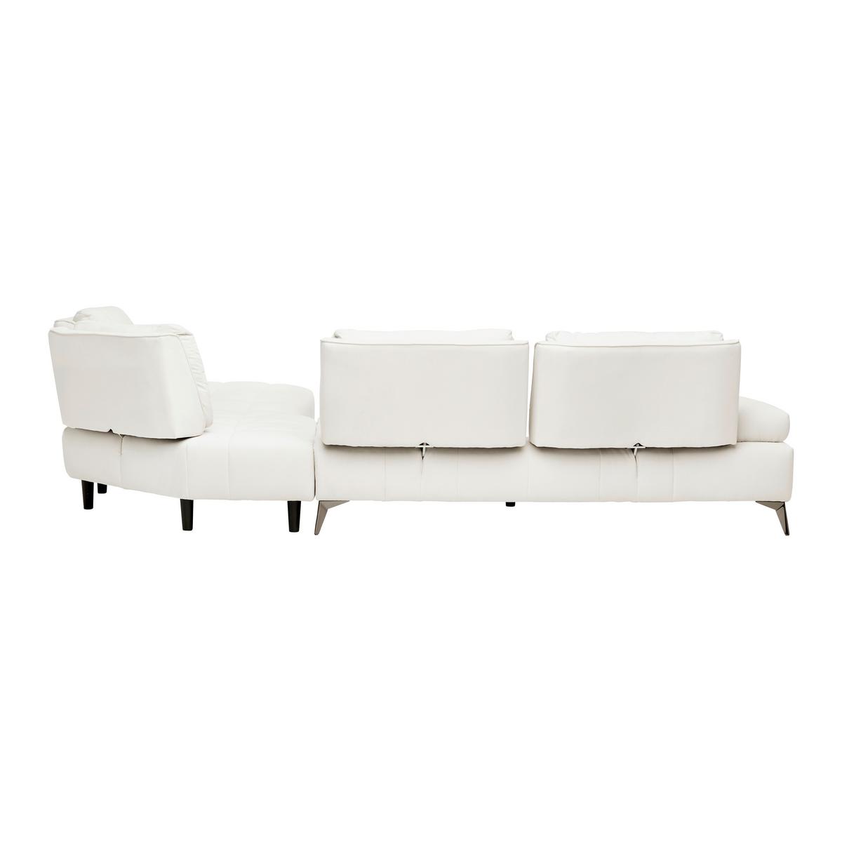 WOHNLANDSCHAFT ESTELLA - Dunkelgrau/Creme, Modern, Holz/Textil (326/85/270cm) - Bessagi Home