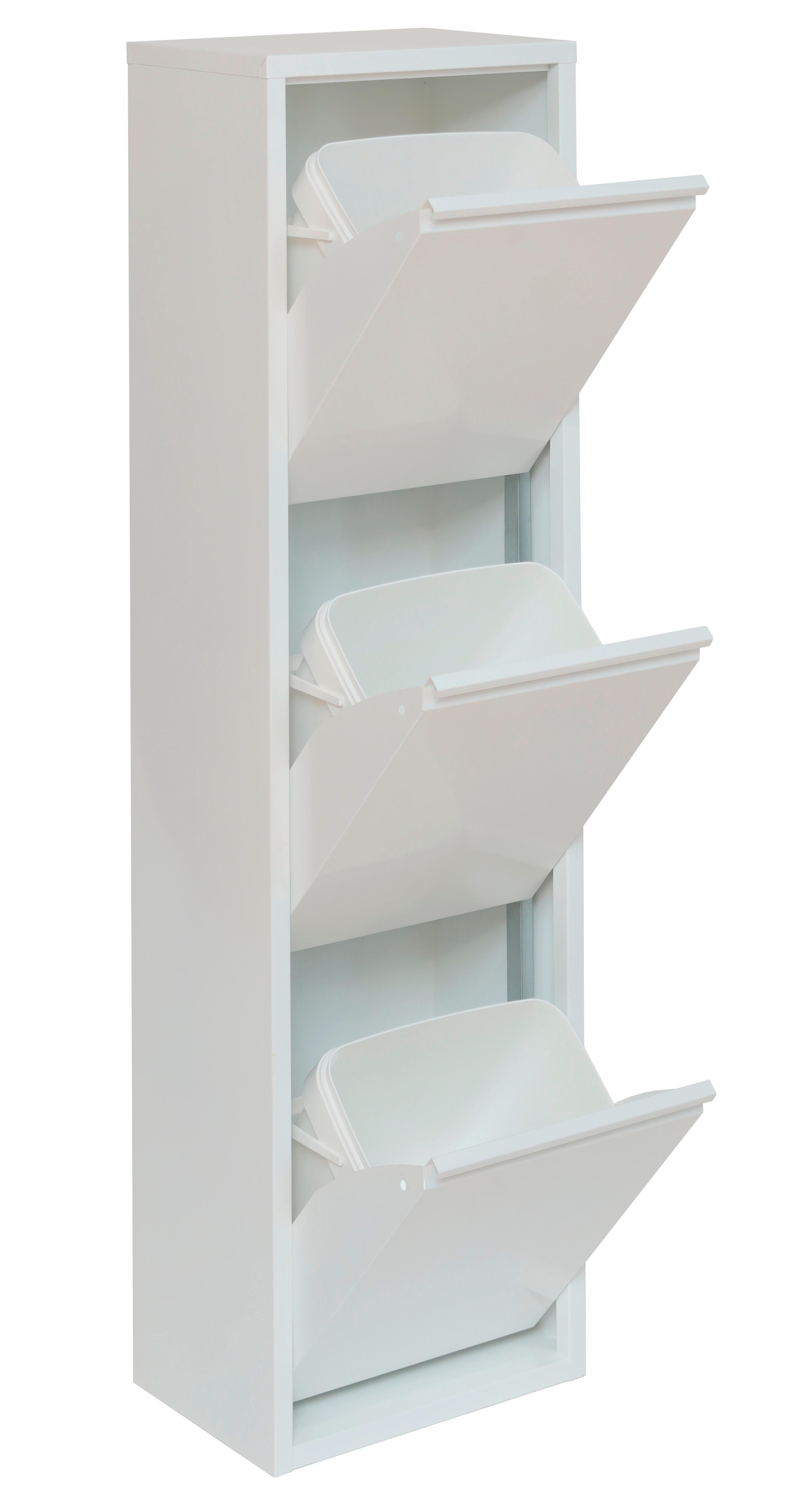 Abfallsammler Waste in Weiß - Weiss, Modern, Kunststoff/Metall (35/124/24cm) - Mömax