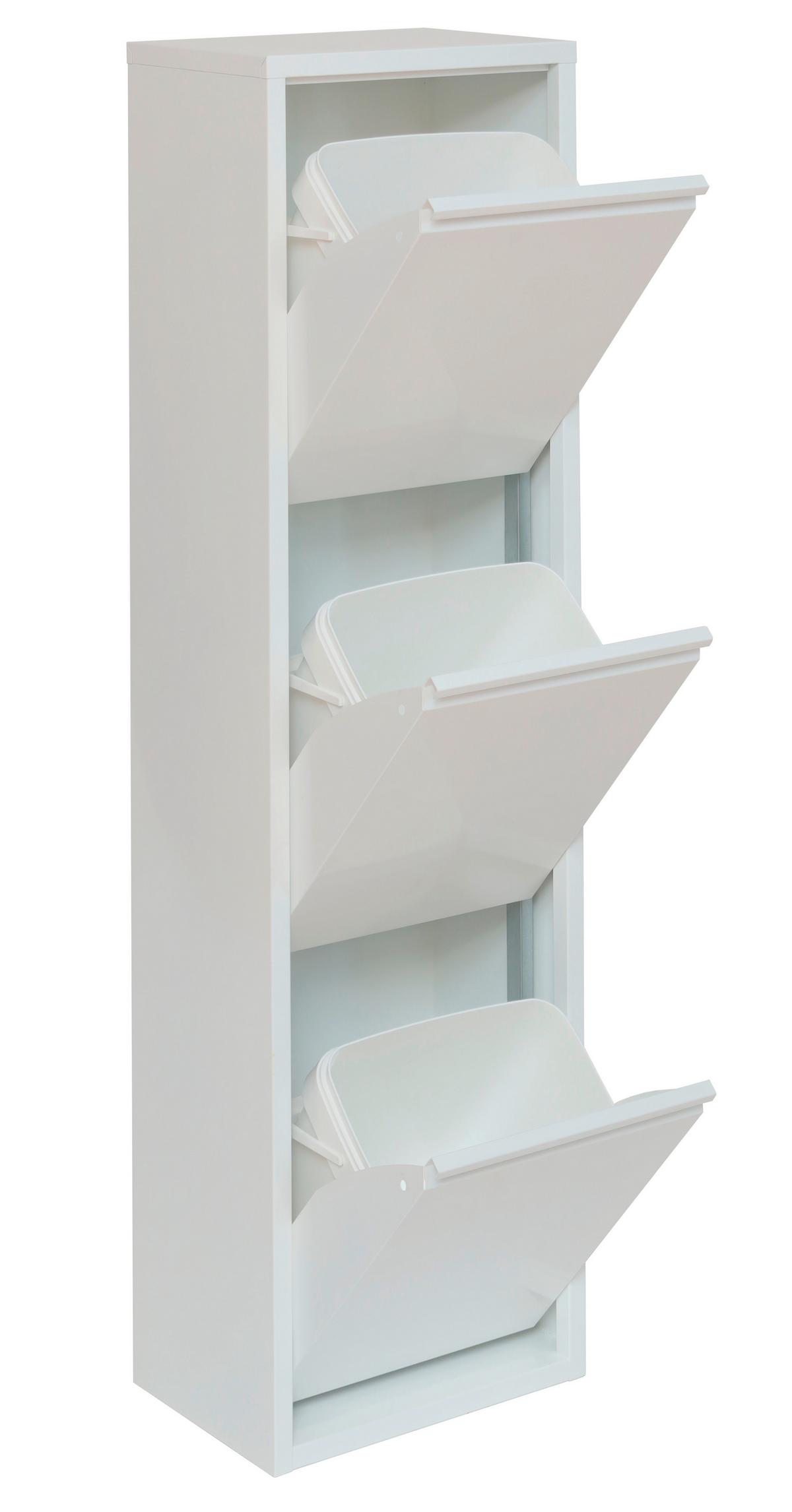 Abfallsammler Waste in Weiß - Weiss, Modern, Kunststoff/Metall (35/124/24cm) - Mömax