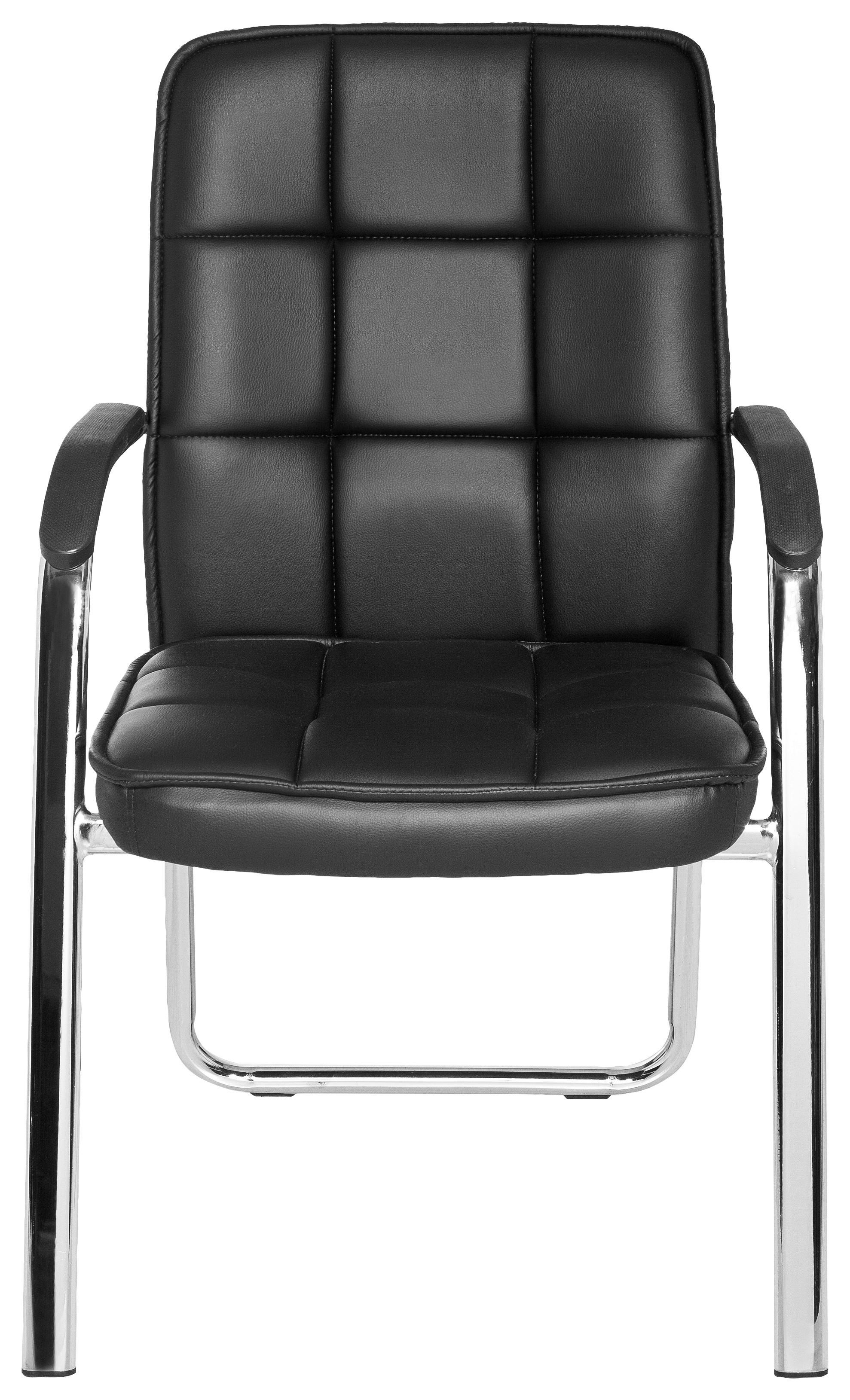 Konferenčni Stol Borne, Črna - barve kroma/črna, Moderno, kovina/tekstil (54/93/44cm) - MID.YOU