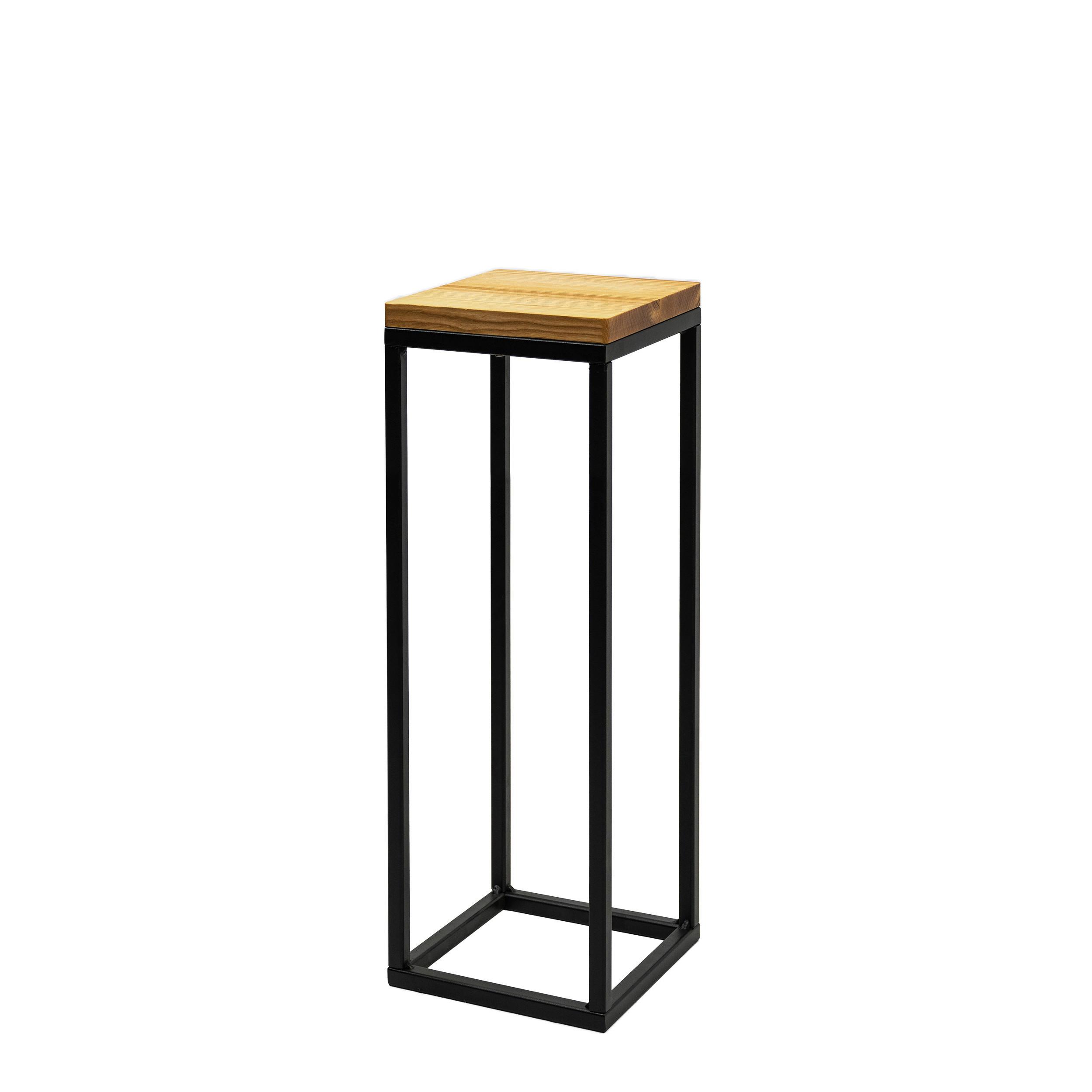 Blumenständer Schwarz - Schwarz, Basics, Holz/Metall (19/62/19cm)