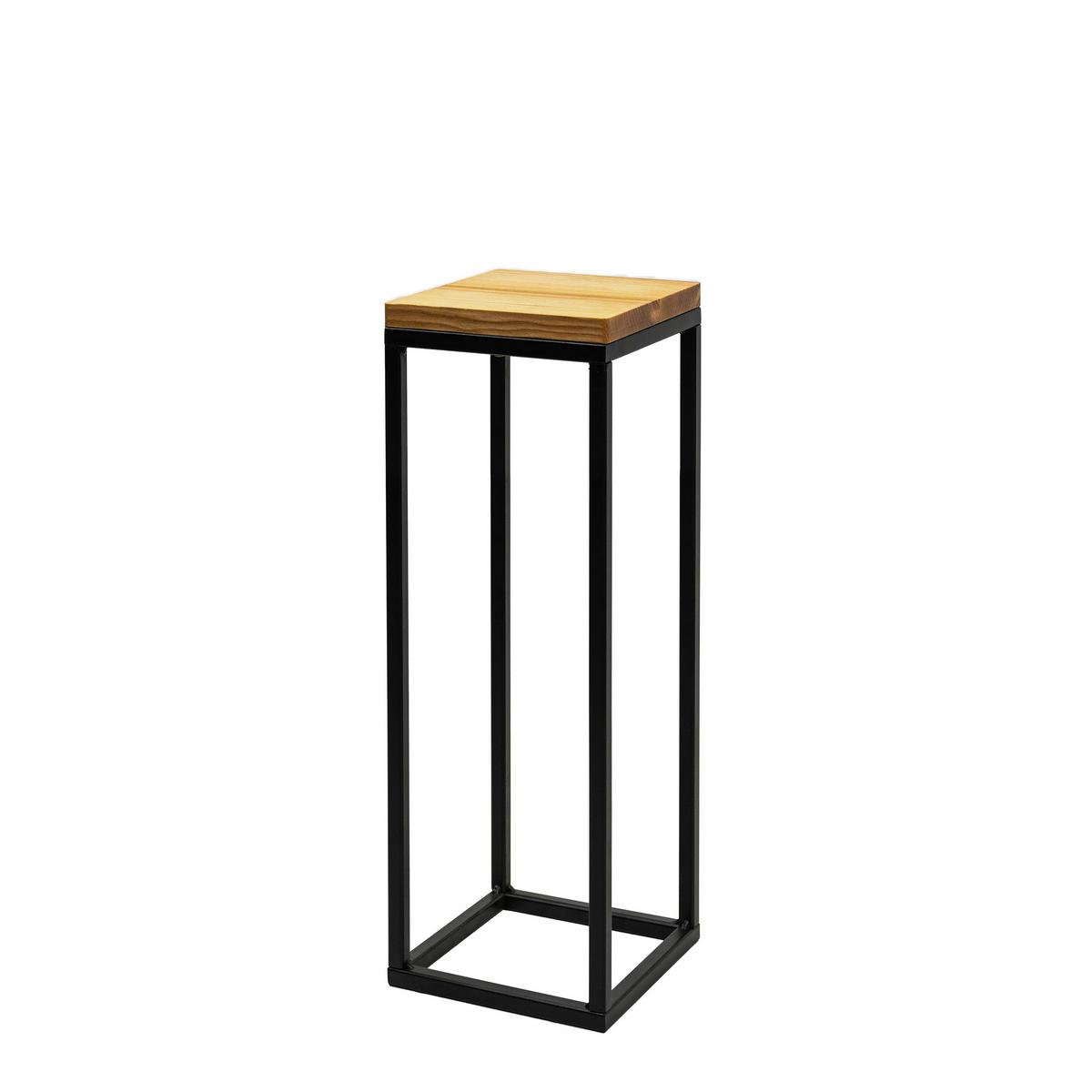 Blumenständer Schwarz - Schwarz, Basics, Holz/Metall (19/62/19cm)
