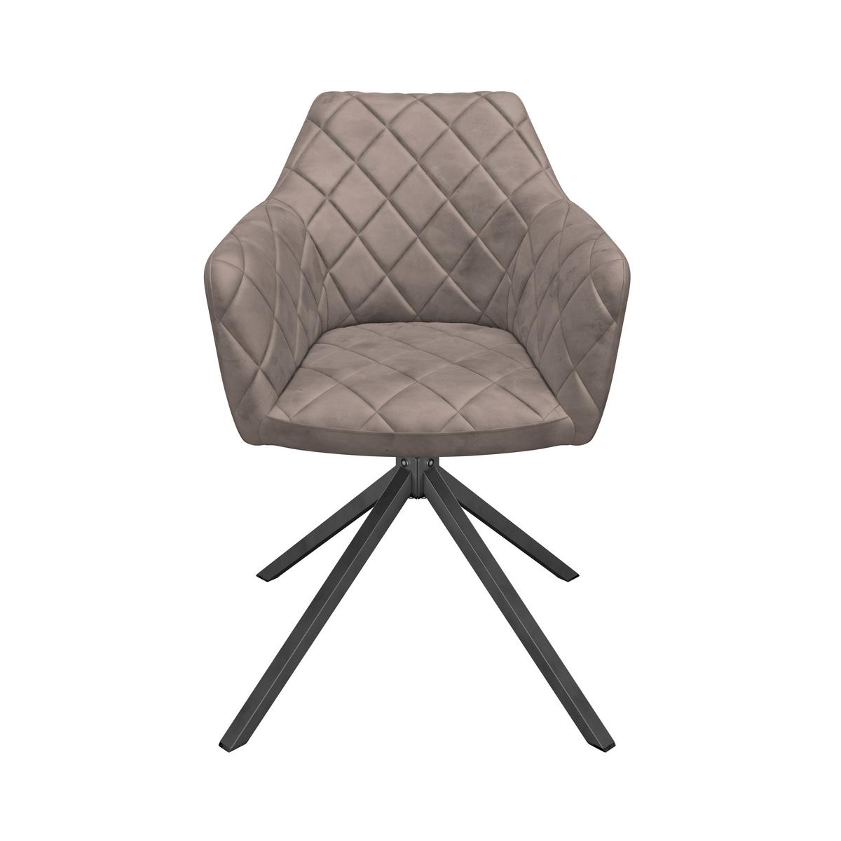Stol Patti, Bež, Vrtljiv - črna/bež, Konvencionalno, kovina/tekstil (58/81/54cm)