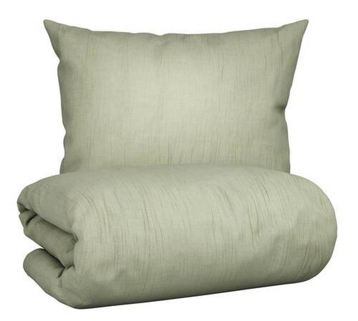 Lenjerie de pat Melania, cca. 140x200/50x70 cm - gri, Lifestyle, textil (140/200cm) - Mömax