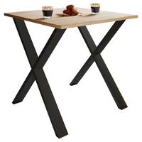 Jedilna Miza Xona, Hrast, Črna - črna/hrast sonoma, Basics, kovina/leseni material (80/50/76cm) - MID.YOU