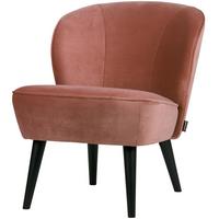 Sessel Sara Rosa - Schwarz/Rosa, Design, Holz/Textil (59/71/70cm) - Livetastic