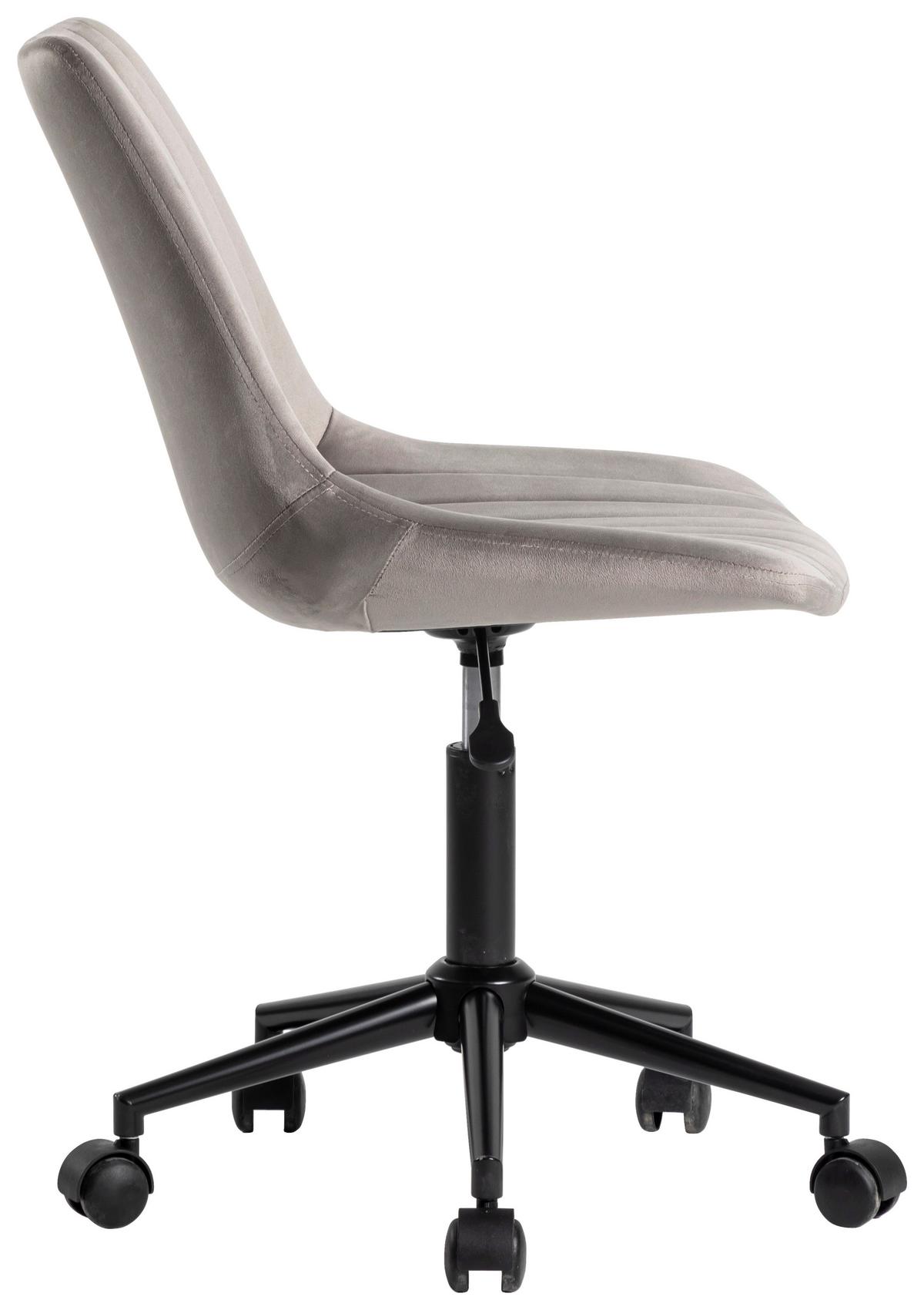Uredska Stolica Blush - siva/crna, Moderno, metal/tekstil (50/81-93/57cm) - Modern Living