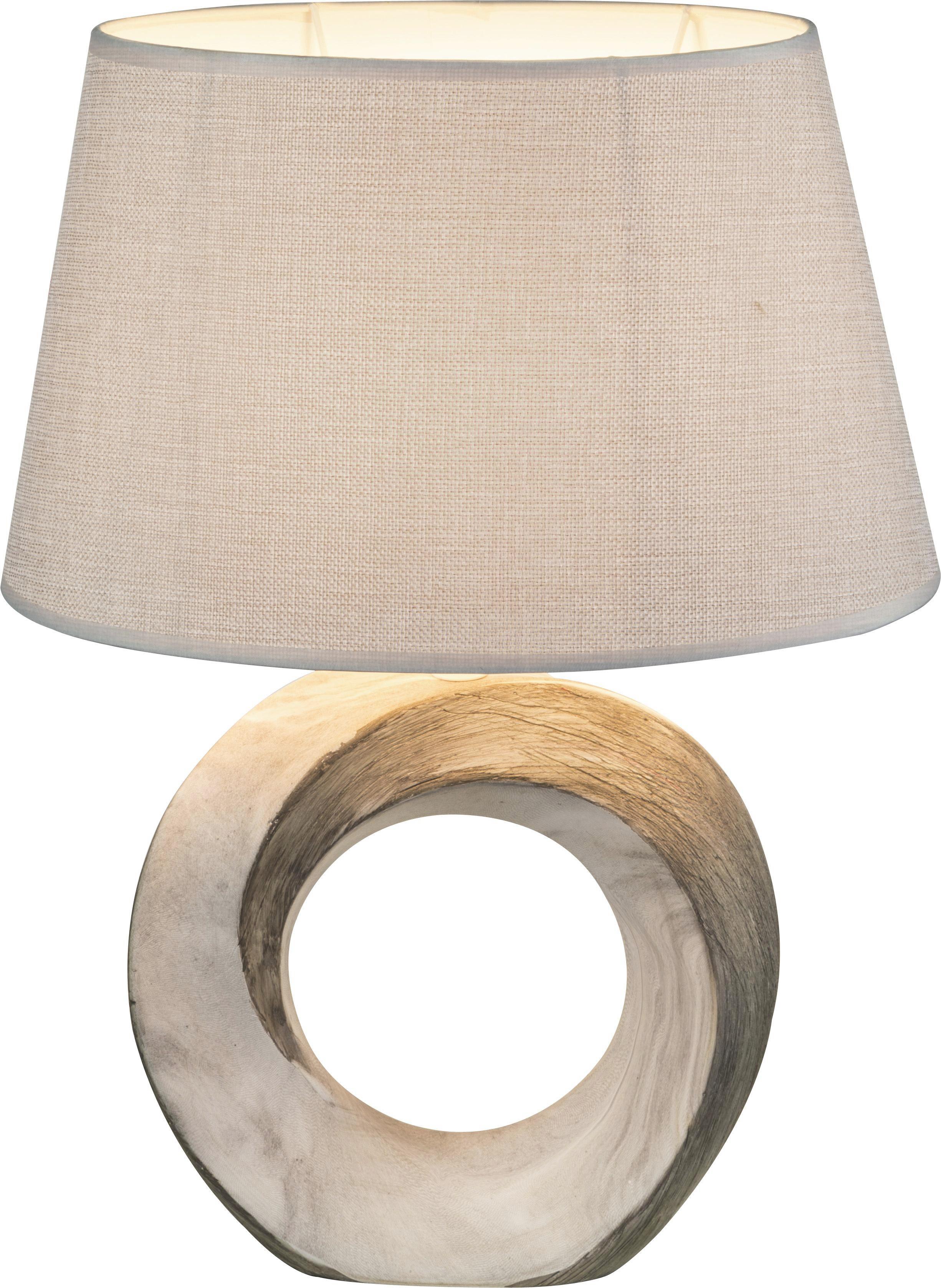 Tischleuchte max. 40 Watt - Grau, Design, Keramik/Textil (31/20/41,5cm)